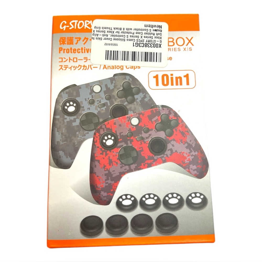 G-STORY 2PC Red & Grey Camo Silicone Cover for Xbox Series X Series S Controller